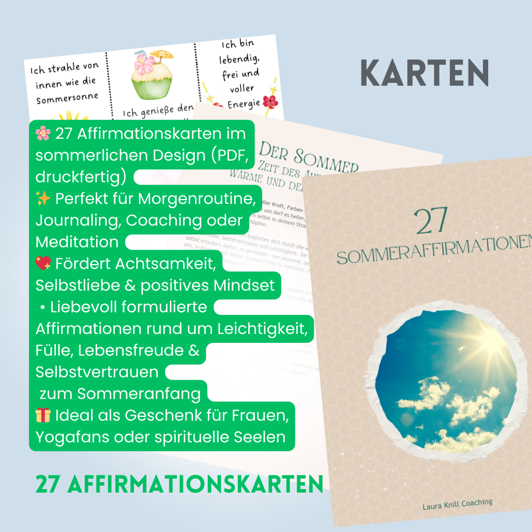 Kartenset mit Beschriftung